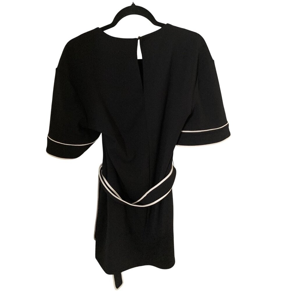 DONNA MORGAN WOMENS BELTED A-LINE DRESS BLACK XL  NWT - Picture 6 of 9